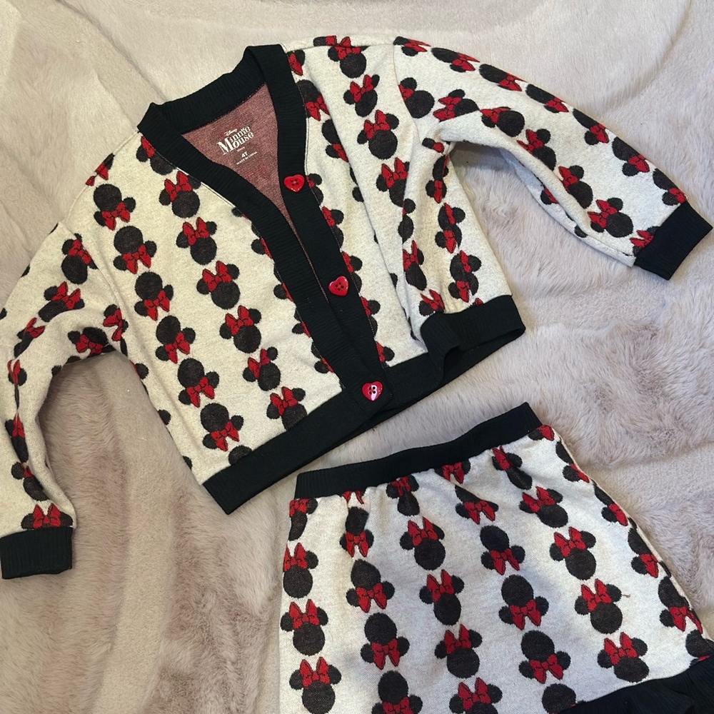 Disney Girls Cardigan and Skirt Set